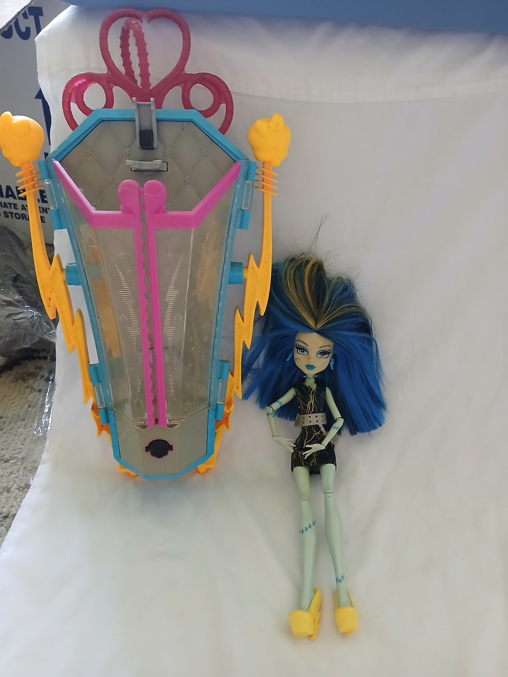 Monster High Freaky Fusion Frankie Stein Recharge Chamber (2014, Mattel) Works!